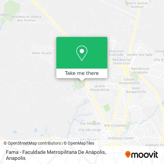 Mapa Fama - Faculdade Metropilitana De Anápolis