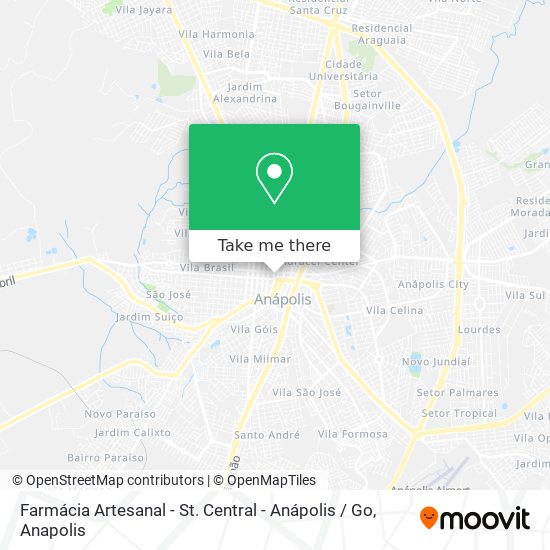 Mapa Farmácia Artesanal - St. Central - Anápolis / Go