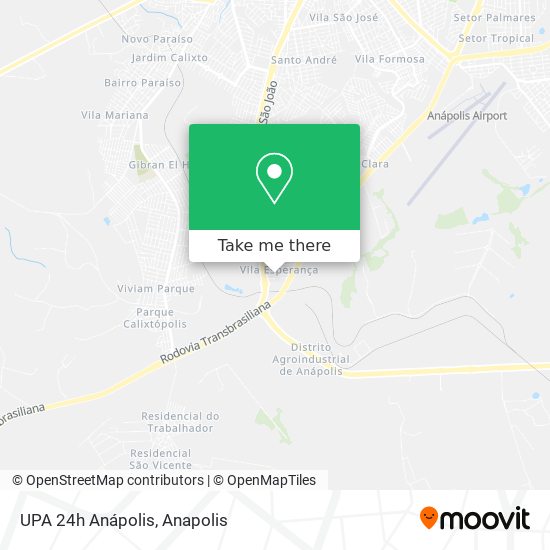 Mapa UPA 24h Anápolis