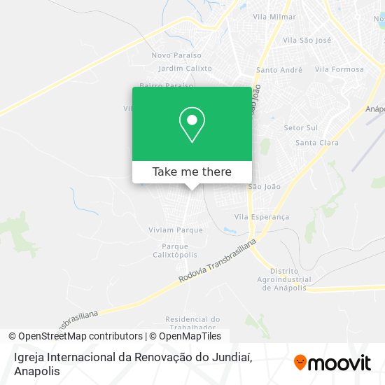 Mapa Igreja Internacional da Renovação do Jundiaí