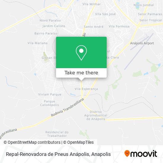 Mapa Repal-Renovadora de Pneus Anápolis