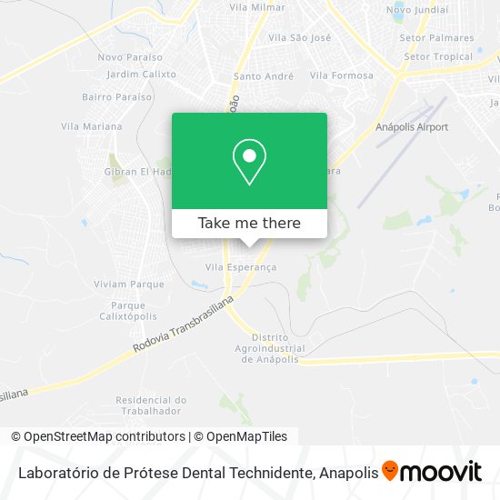 Mapa Laboratório de Prótese Dental Technidente