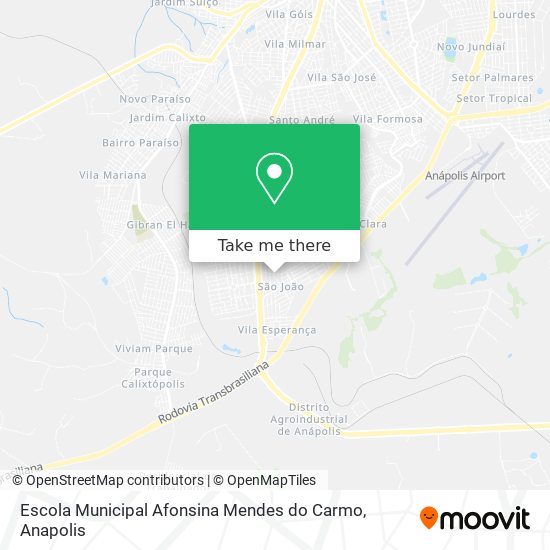 Mapa Escola Municipal Afonsina Mendes do Carmo