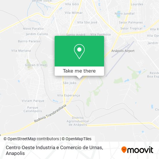 Centro Oeste Industria e Comercio de Urnas map