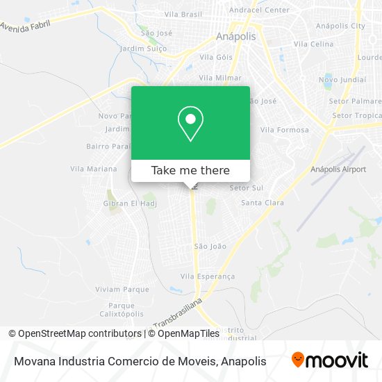 Mapa Movana Industria Comercio de Moveis