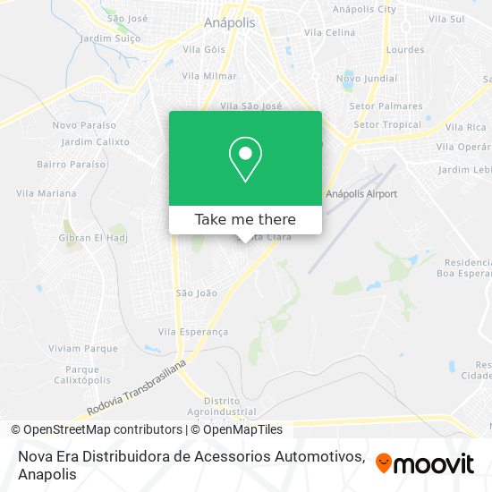 Mapa Nova Era Distribuidora de Acessorios Automotivos