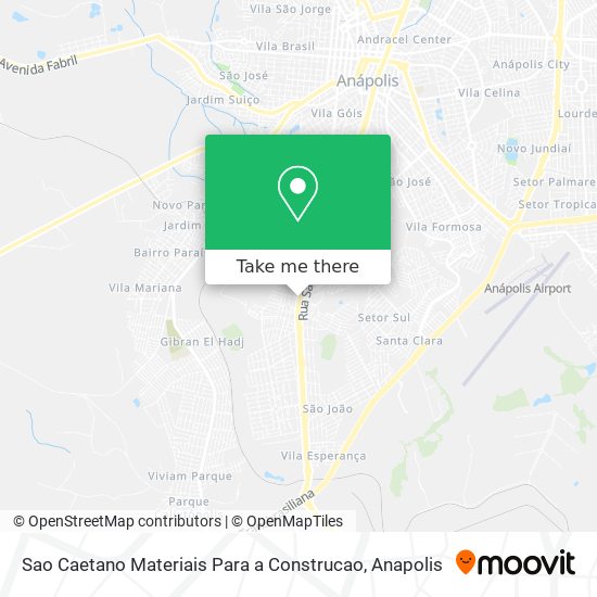 Mapa Sao Caetano Materiais Para a Construcao