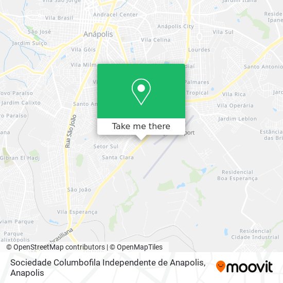 Sociedade Columbofila Independente de Anapolis map