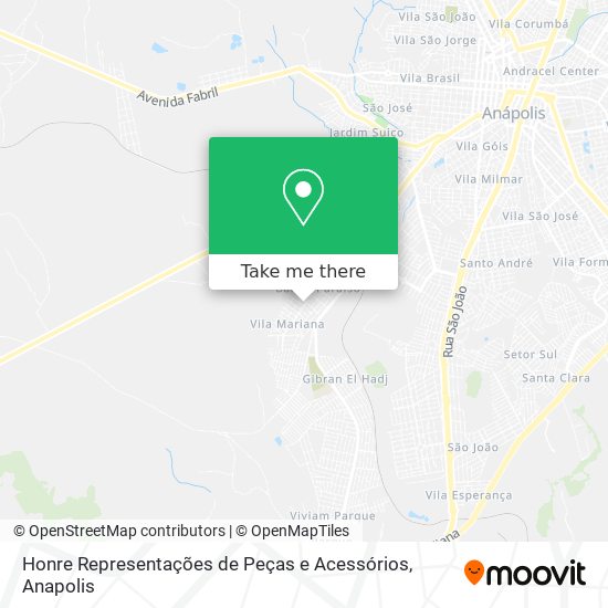 Honre Representações de Peças e Acessórios map