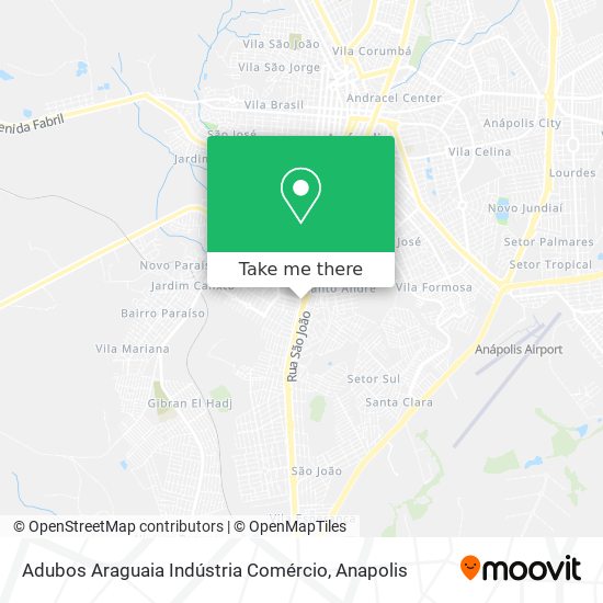 Mapa Adubos Araguaia Indústria Comércio
