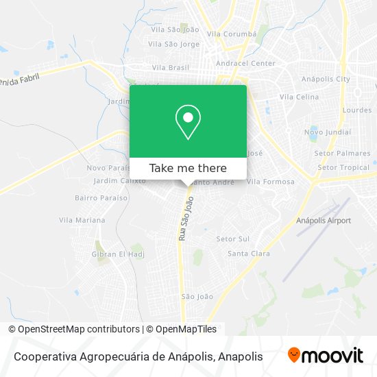 Mapa Cooperativa Agropecuária de Anápolis