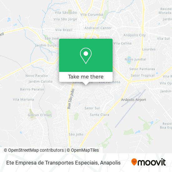 Mapa Ete Empresa de Transportes Especiais