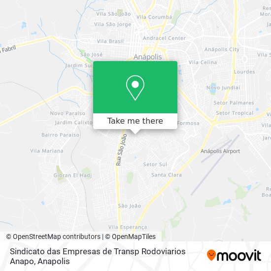 Mapa Sindicato das Empresas de Transp Rodoviarios Anapo