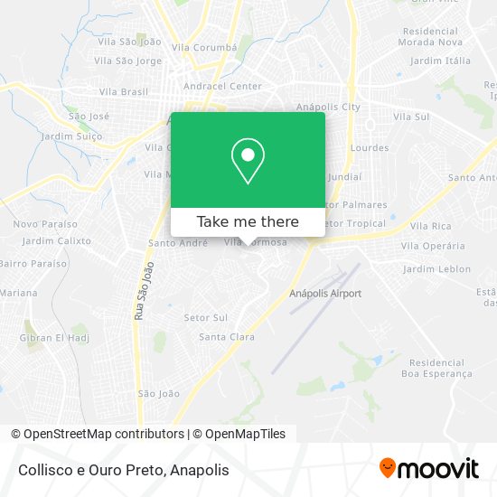Collisco e Ouro Preto map