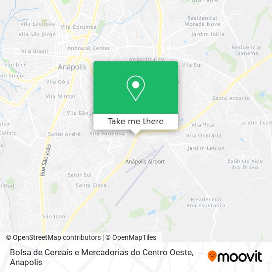 Mapa Bolsa de Cereais e Mercadorias do Centro Oeste