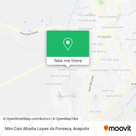 Mapa Mini Cais Abadia Lopes da Fonseca
