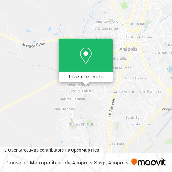 Mapa Conselho Metropolitano de Anápolis-Ssvp