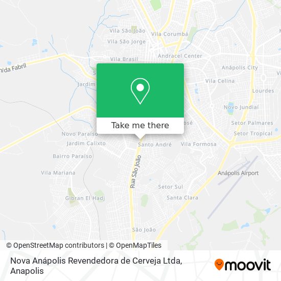 Mapa Nova Anápolis Revendedora de Cerveja Ltda