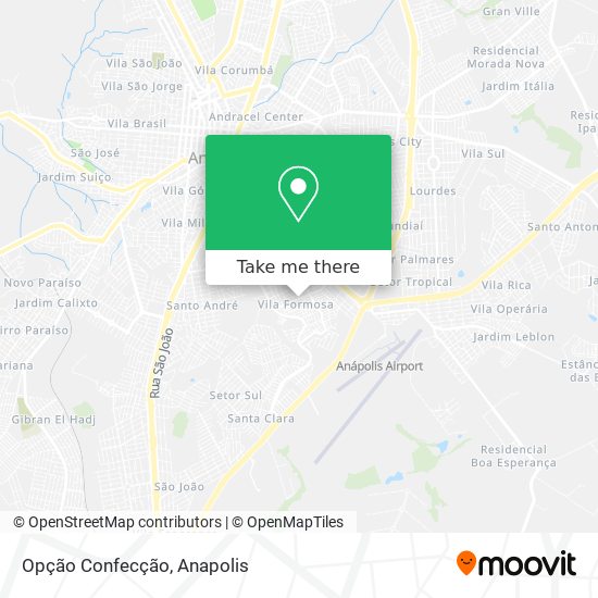 Opção Confecção map