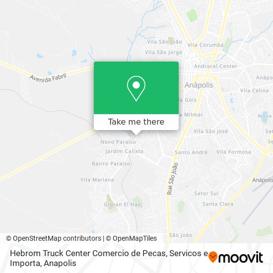 Mapa Hebrom Truck Center Comercio de Pecas, Servicos e Importa
