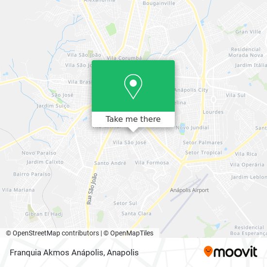 Franquia Akmos Anápolis map