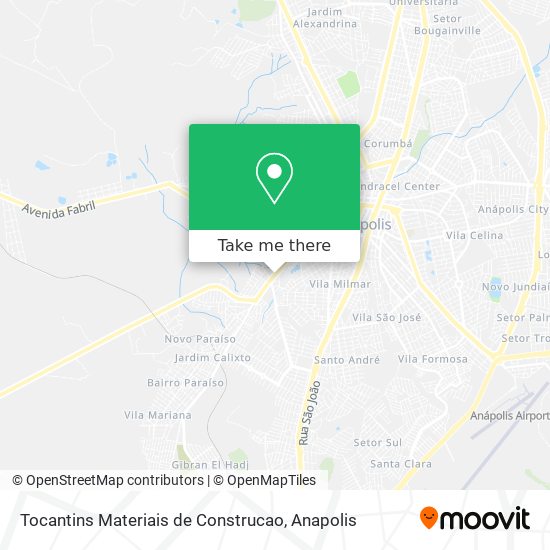 Tocantins Materiais de Construcao map