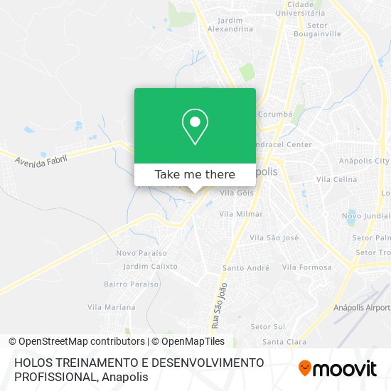 Mapa HOLOS TREINAMENTO E DESENVOLVIMENTO PROFISSIONAL