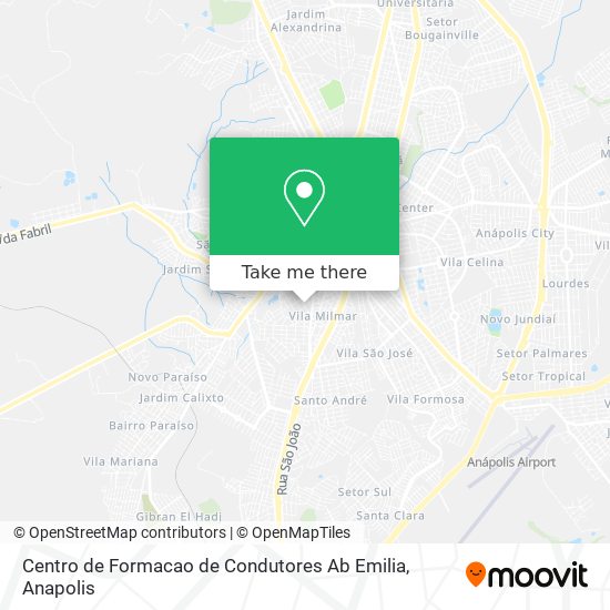 Mapa Centro de Formacao de Condutores Ab Emilia