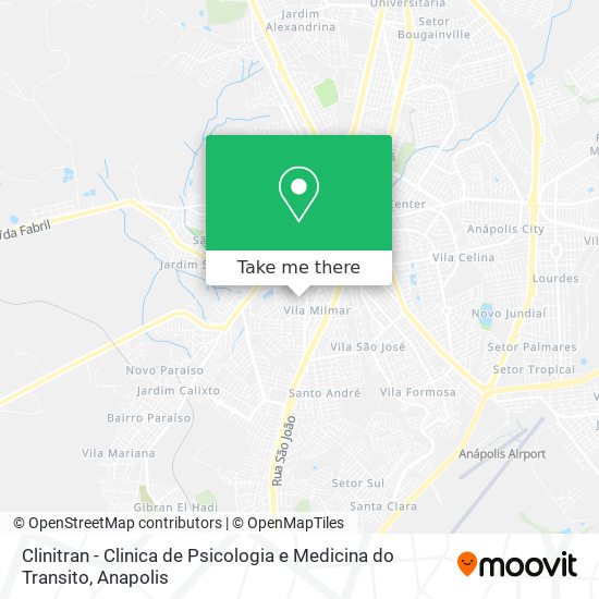 Mapa Clinitran - Clinica de Psicologia e Medicina do Transito