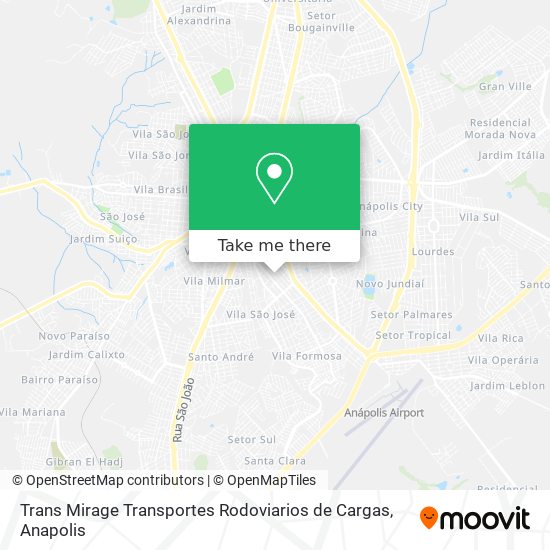 Trans Mirage Transportes Rodoviarios de Cargas map