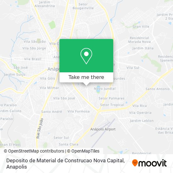 Mapa Deposito de Material de Construcao Nova Capital