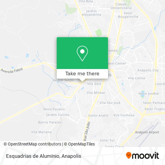 Esquadrias de Alumínio map