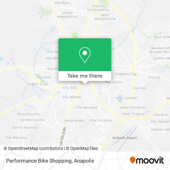 Performance Bike Shopping map