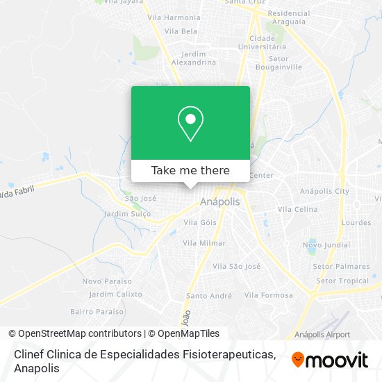 Clinef Clinica de Especialidades Fisioterapeuticas map