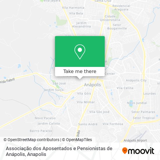 Mapa Associação dos Aposentados e Pensionistas de Anápolis