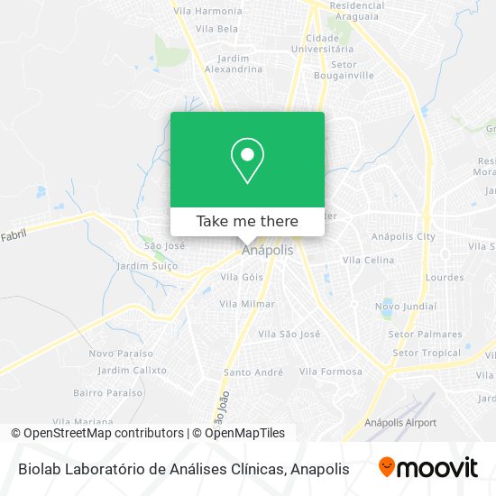 Mapa Biolab Laboratório de Análises Clínicas