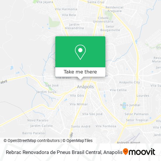 Mapa Rebrac Renovadora de Pneus Brasil Central