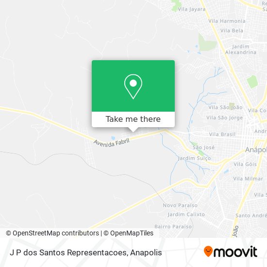 J P dos Santos Representacoes map