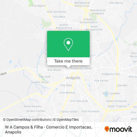 Mapa W A Campos & Filha - Comercio E Importacao