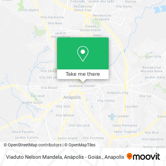 Mapa Viaduto Nelson Mandela, Anápolis - Goiás.