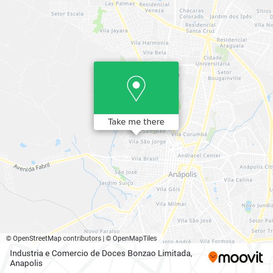 Mapa Industria e Comercio de Doces Bonzao Limitada