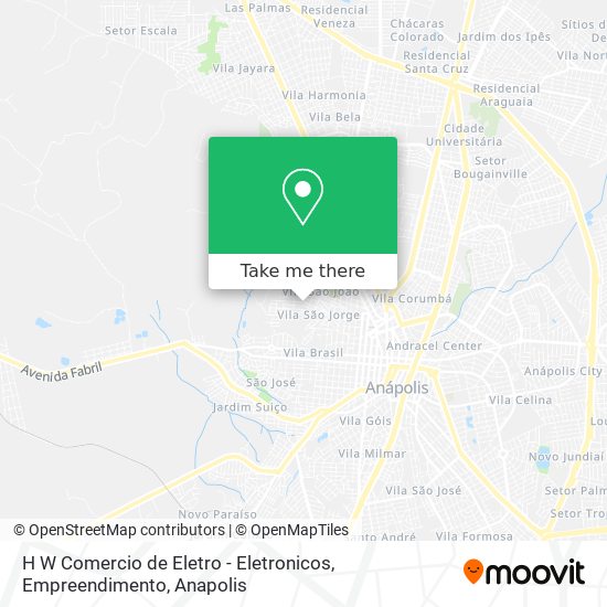 Mapa H W Comercio de Eletro - Eletronicos, Empreendimento