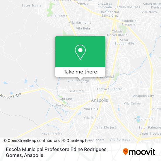 Mapa Escola Municipal Professora Edine Rodrigues Gomes