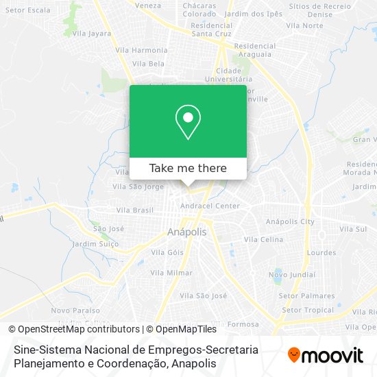 Sine-Sistema Nacional de Empregos-Secretaria Planejamento e Coordenação map