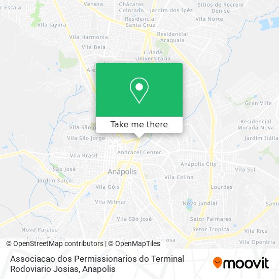 Mapa Associacao dos Permissionarios do Terminal Rodoviario Josias