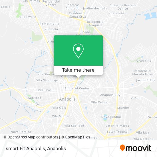 Mapa smart Fit Anápolis