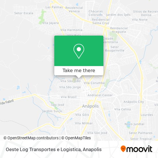 Mapa Oeste Log Transportes e Logistica