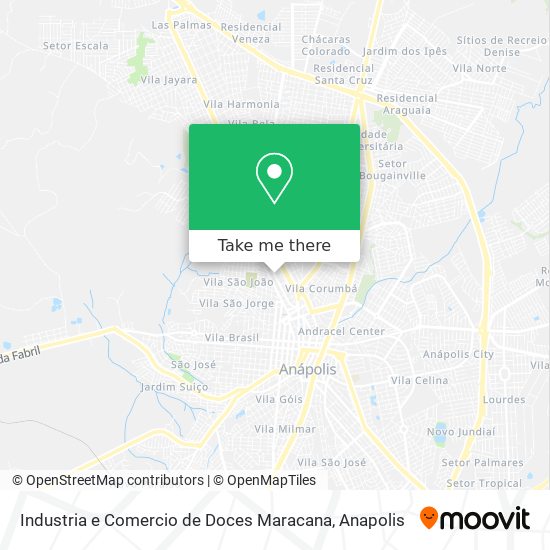 Mapa Industria e Comercio de Doces Maracana