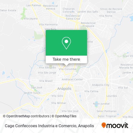 Mapa Cage Confeccoes Industria e Comercio