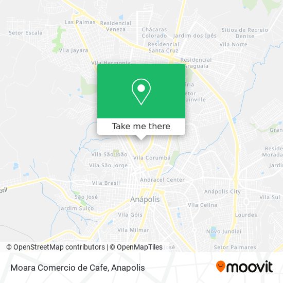 Mapa Moara Comercio de Cafe